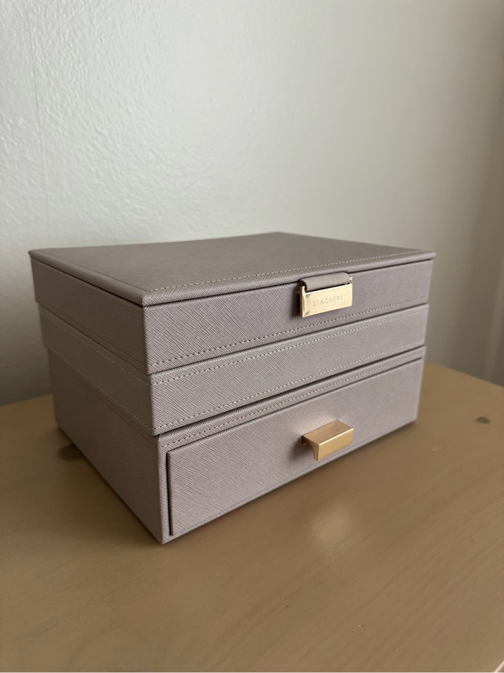 Stackers Taupe Jewelry Box with Drawer